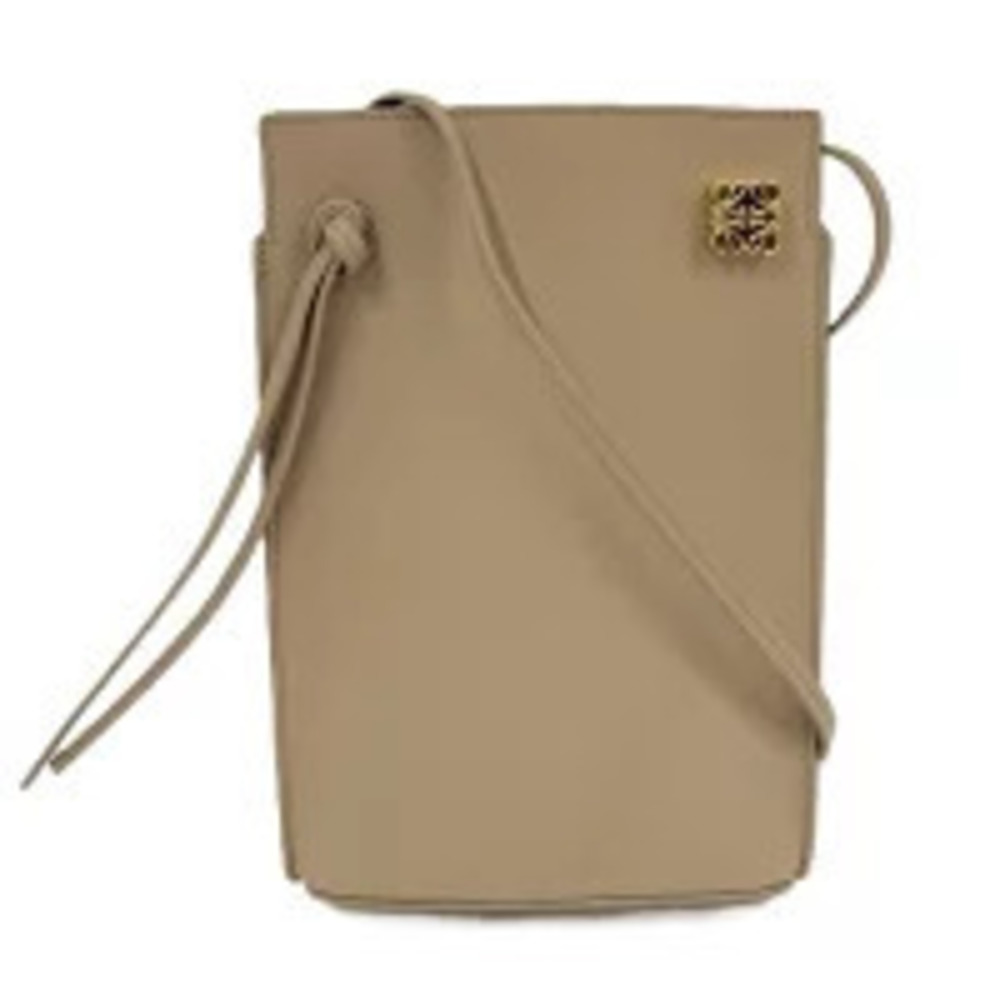 Loewe Shoulder Bag Dice Pocket Leather Beige Cream